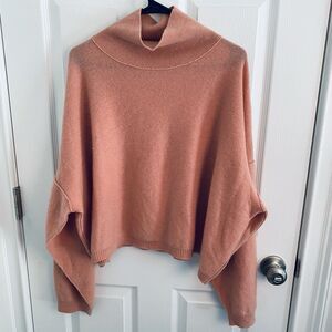 Free people so low so high cashmere sweater Womens size Large Coral Sienna Soft